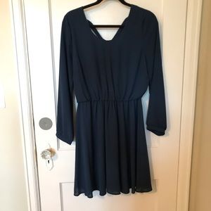 Miami Blue Long Sleeve Dress - EUC/Like New